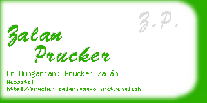 zalan prucker business card